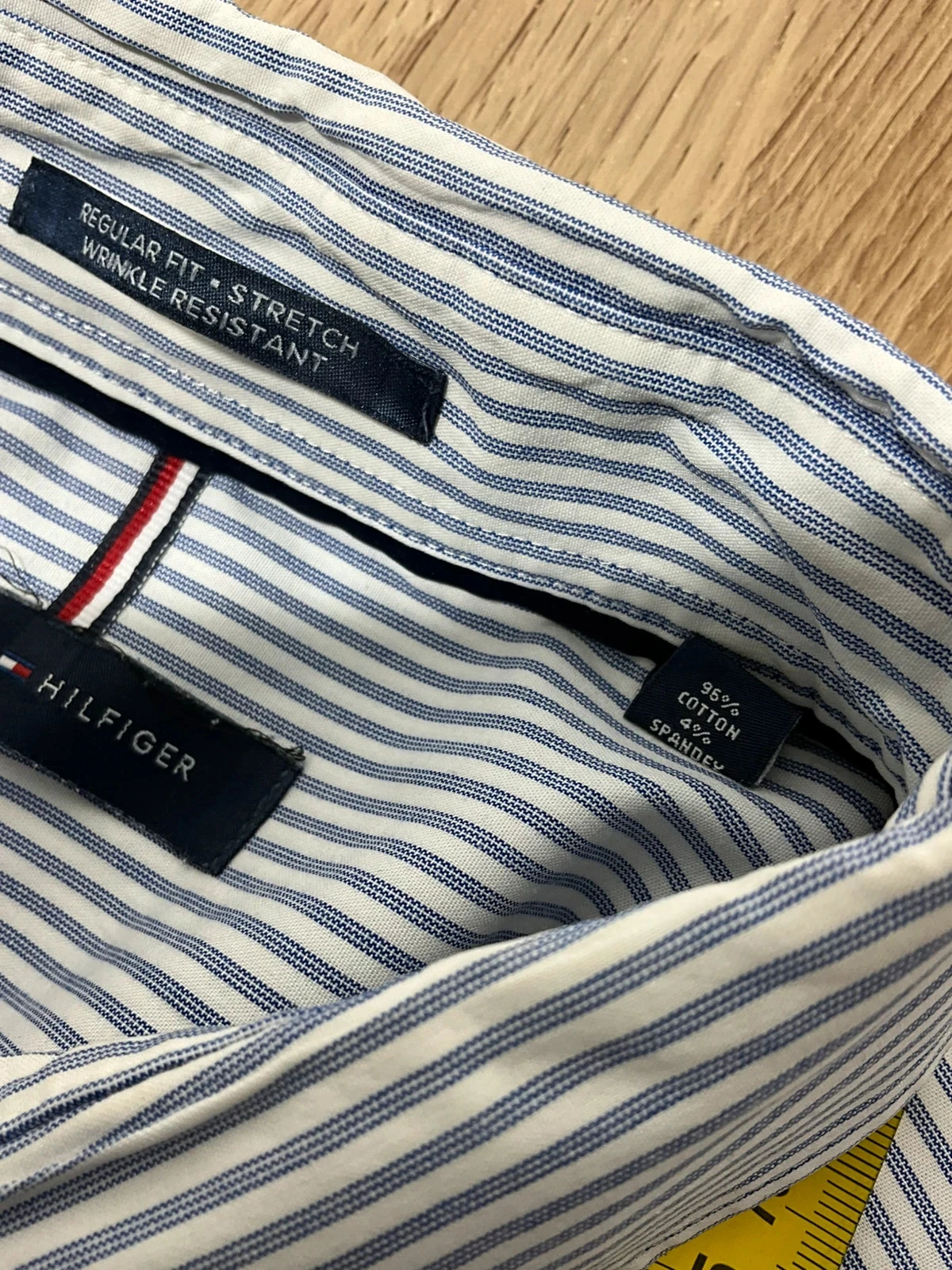 Chemise Tommy Hilfiger Regular Fit XL Chic Rayée Bleu Blanc – photo 6